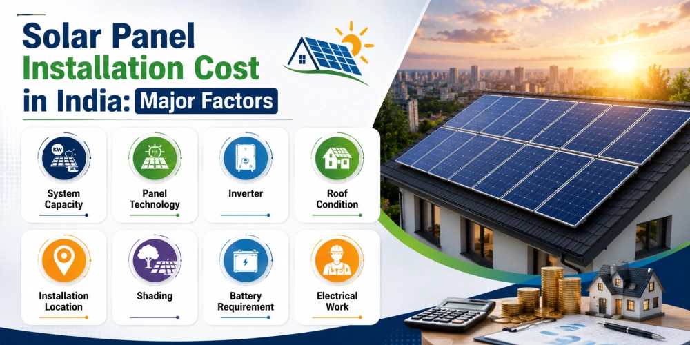 solar panel installation cost in india major factors