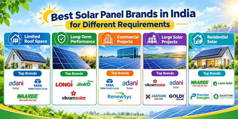 Best Solar Panel Brands in India for Different Requirements